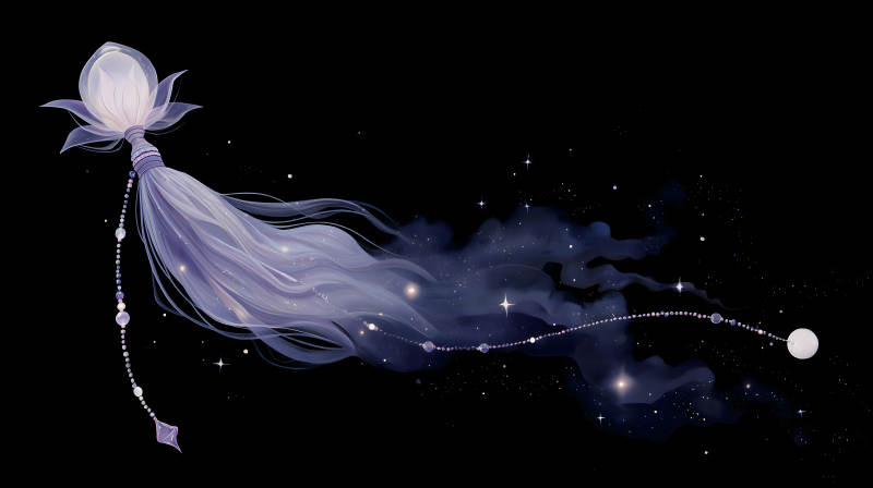 梦幻星空下的莲花-图片