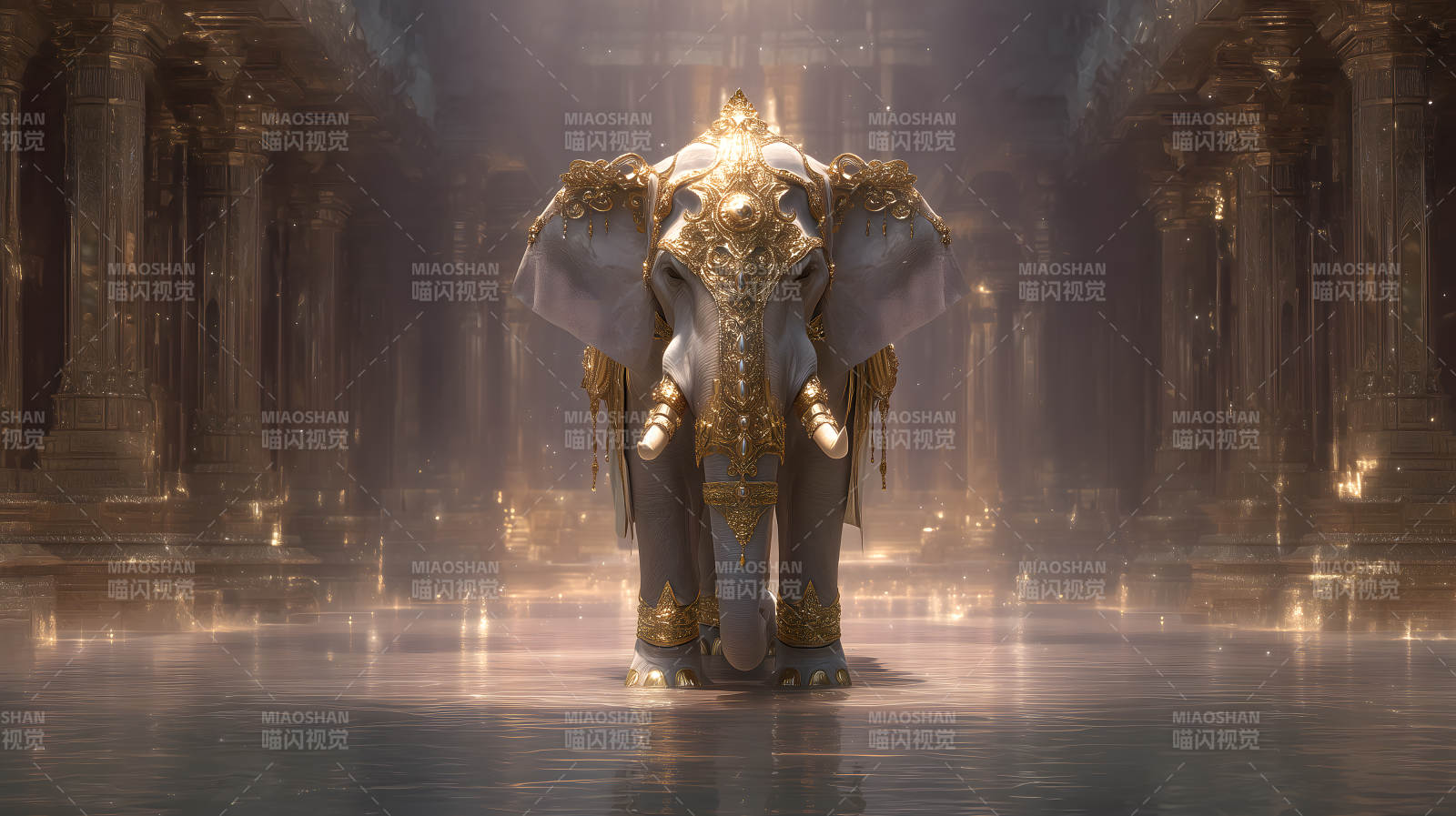 華麗神象金碧輝煌-圖片