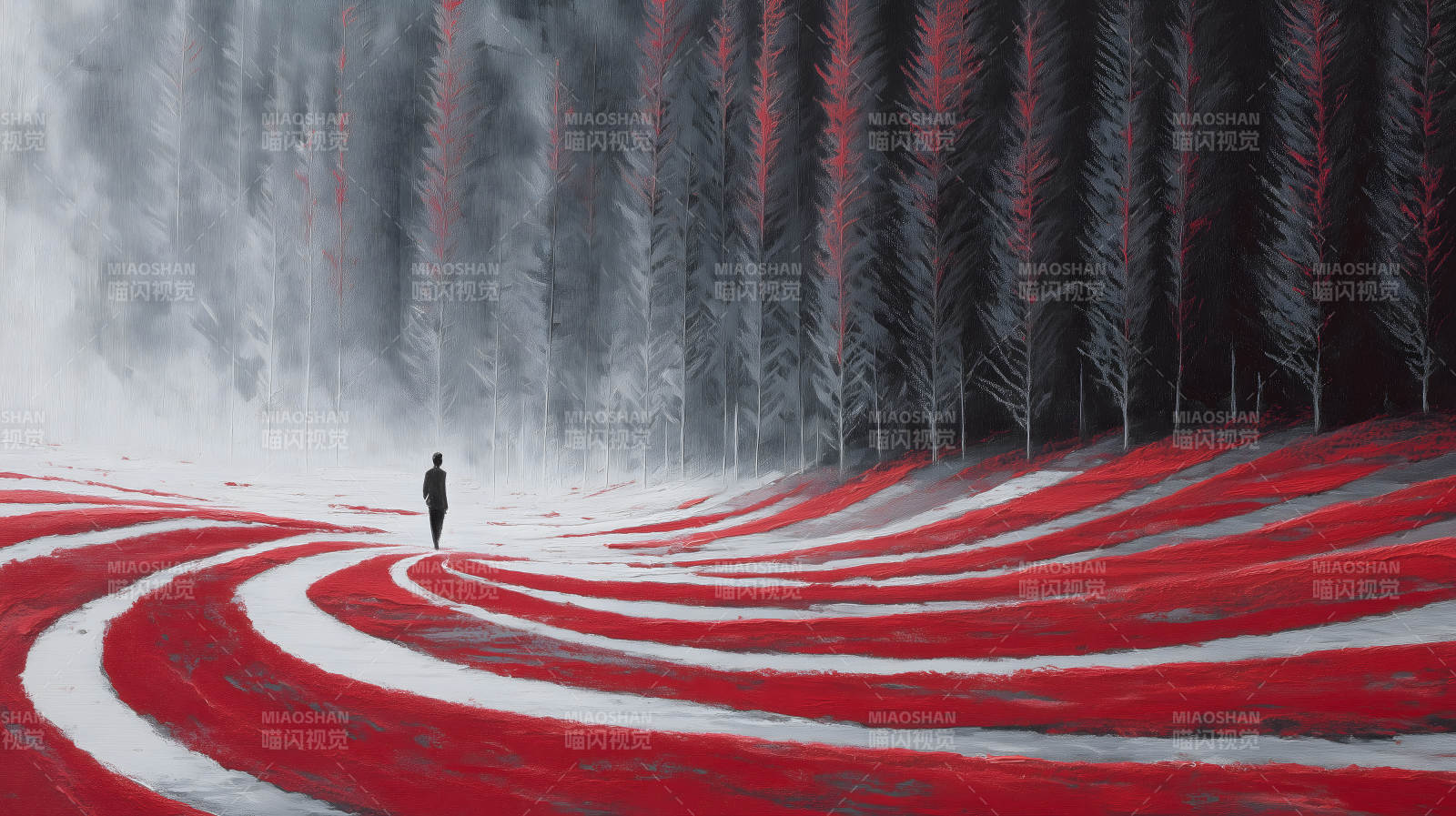 孤寂旅者穿行血色迷途-图片