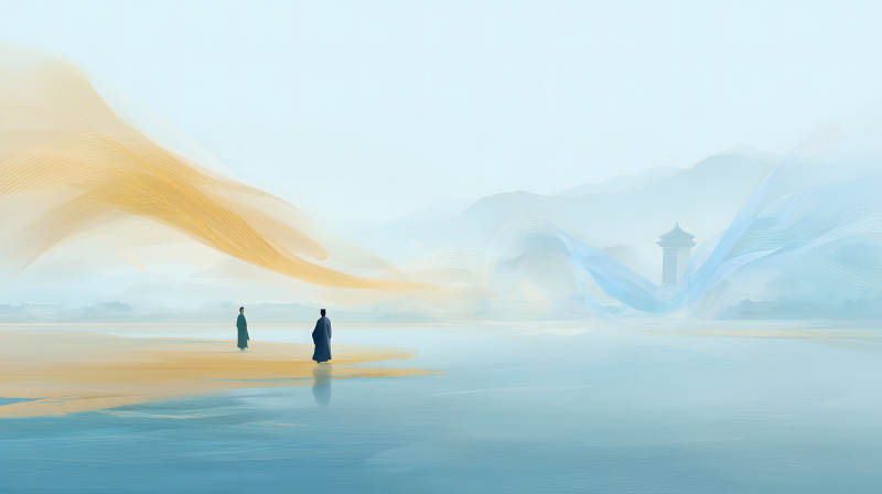 水岸靜謐繪卷-圖片