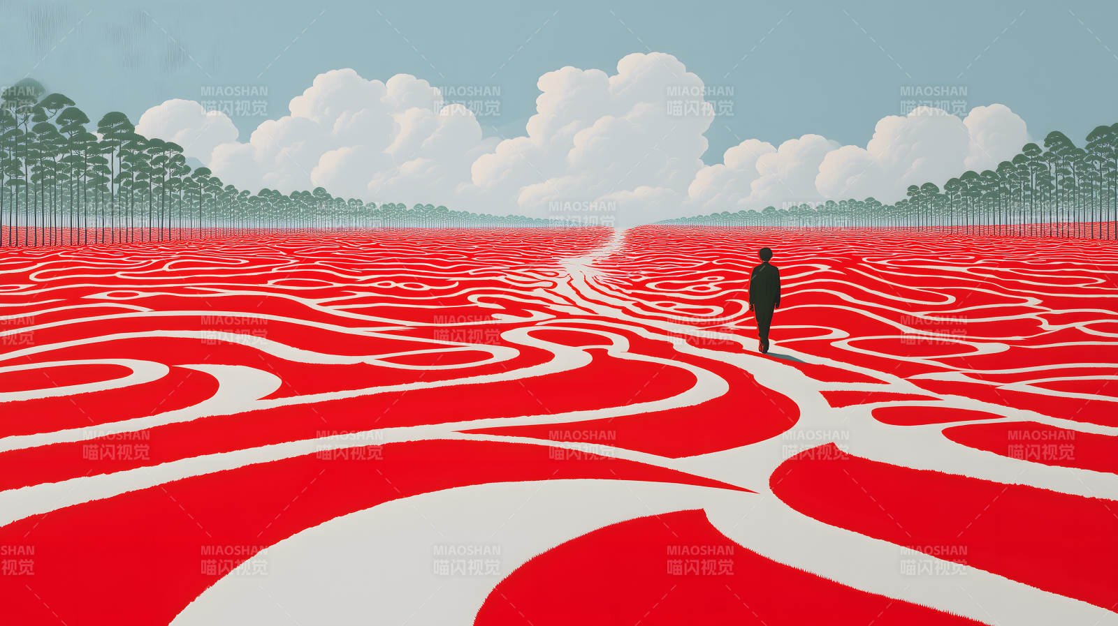 迷茫前行孤身一人-图片