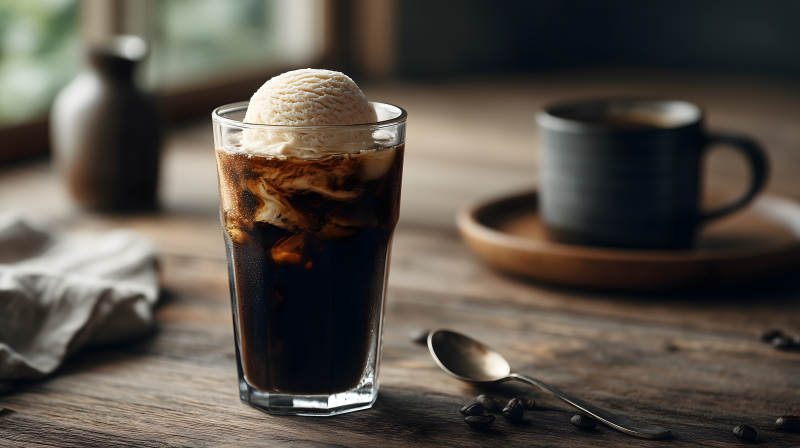 冰淇淋咖啡特写-图片