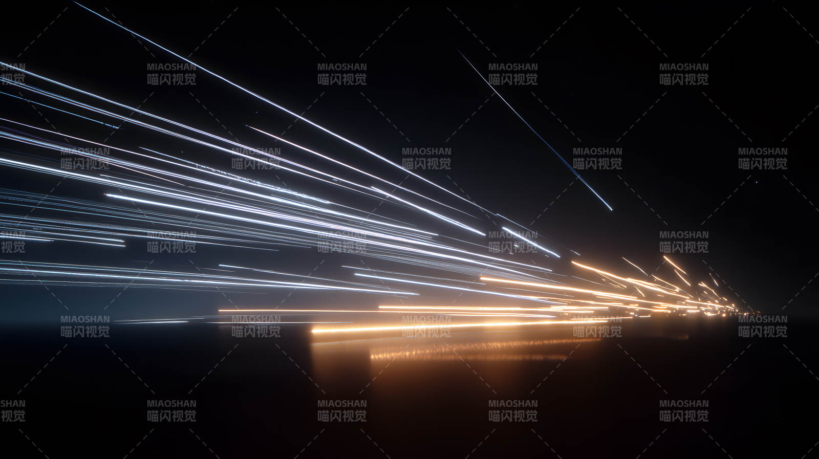 夜空流光溢彩景象-圖片