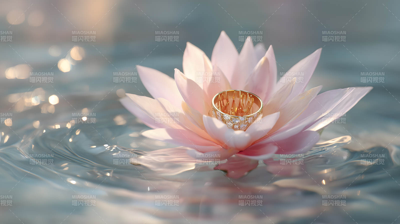 蓮花中的戒指圖片