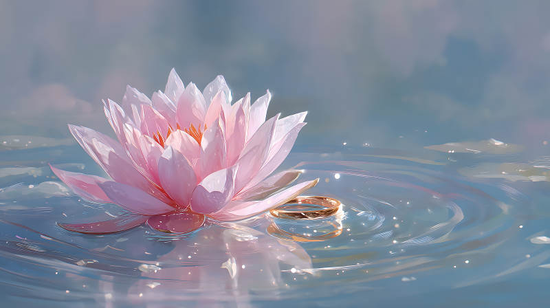 莲花戒指映水-图片