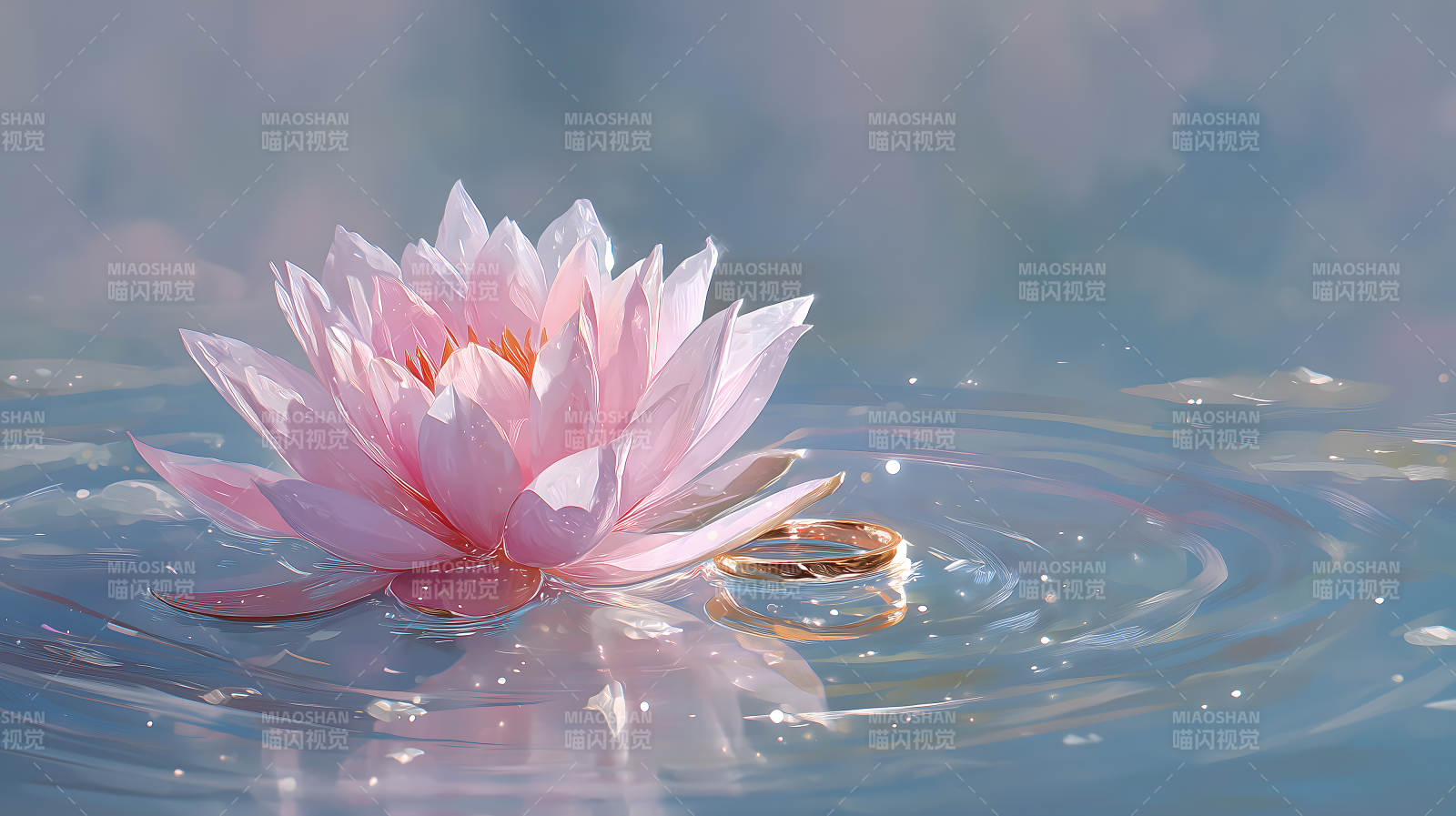 莲花戒指映水图片