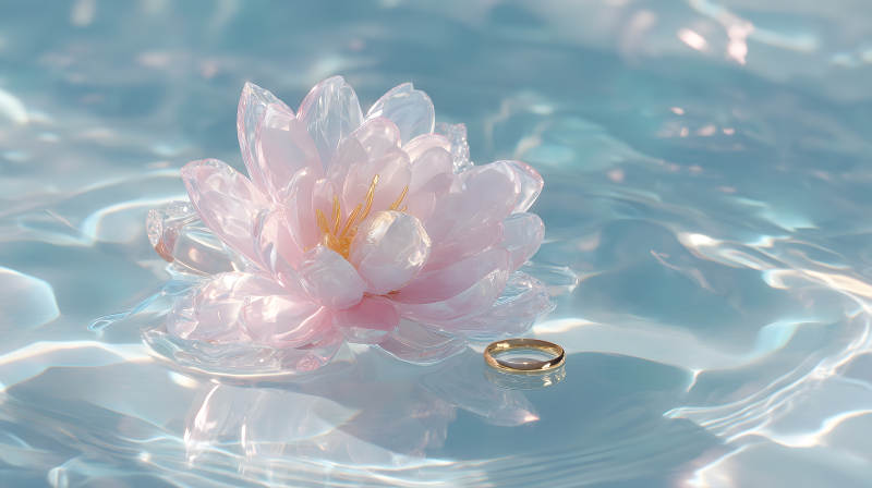 水晶莲花戒指-图片