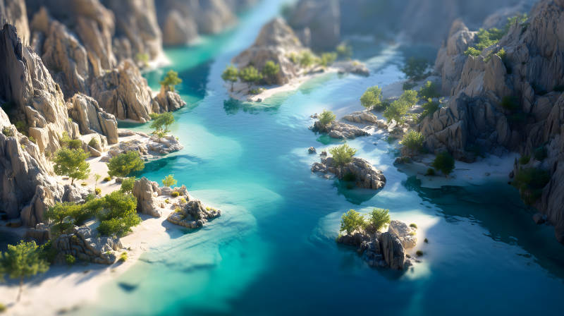 峽谷碧水景觀圖片