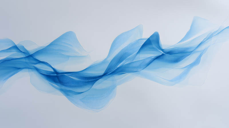 藍色流動抽象畫-圖片