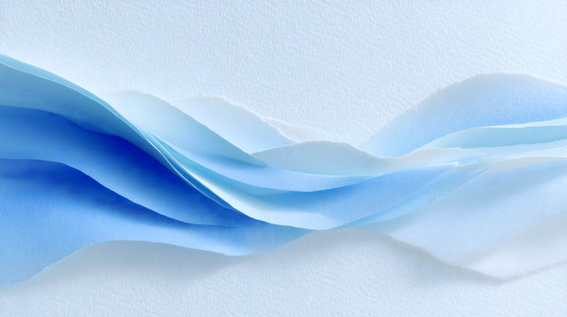 藍紙褶皺抽象畫-圖片