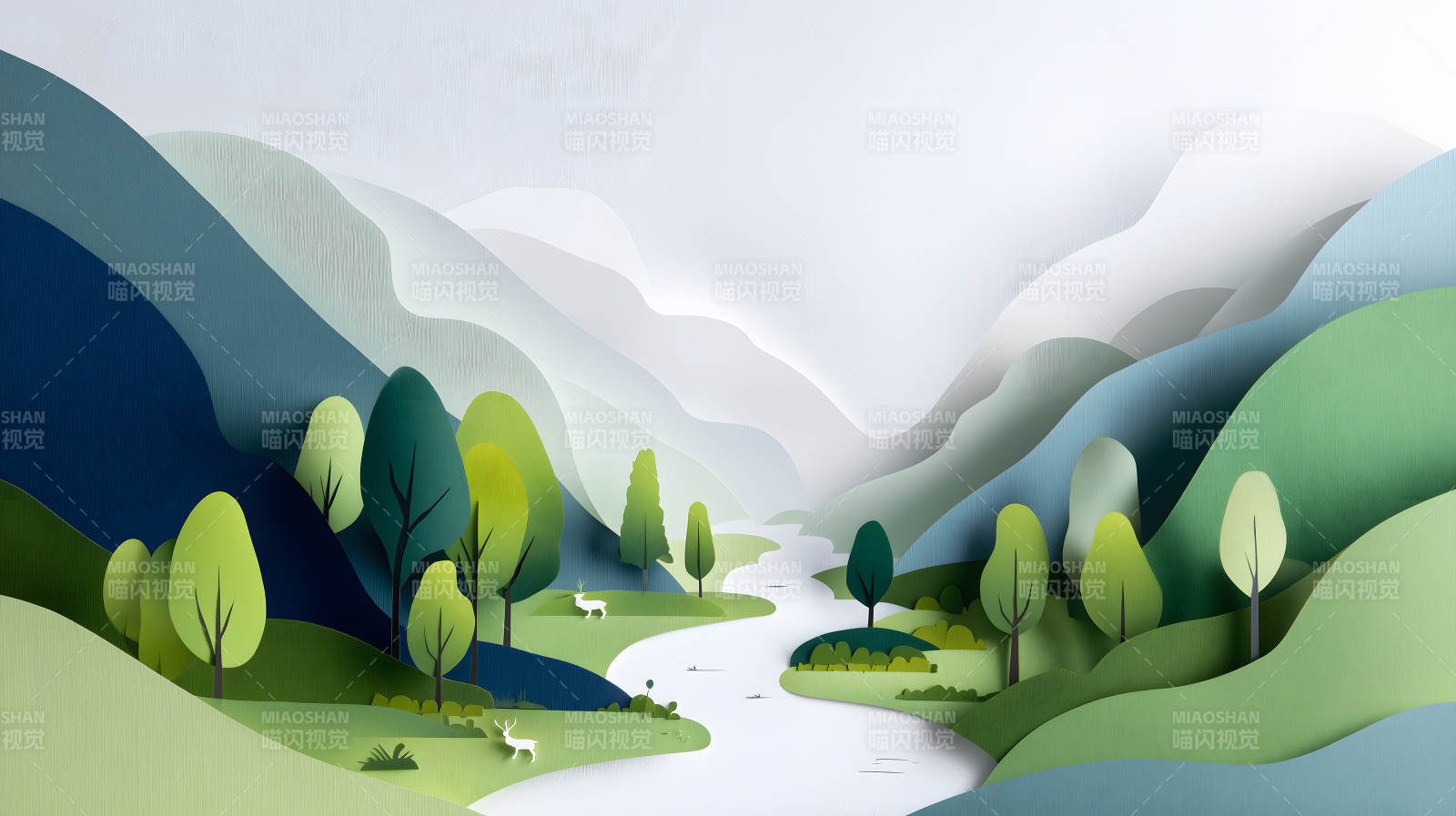 紙藝山河風光-圖片