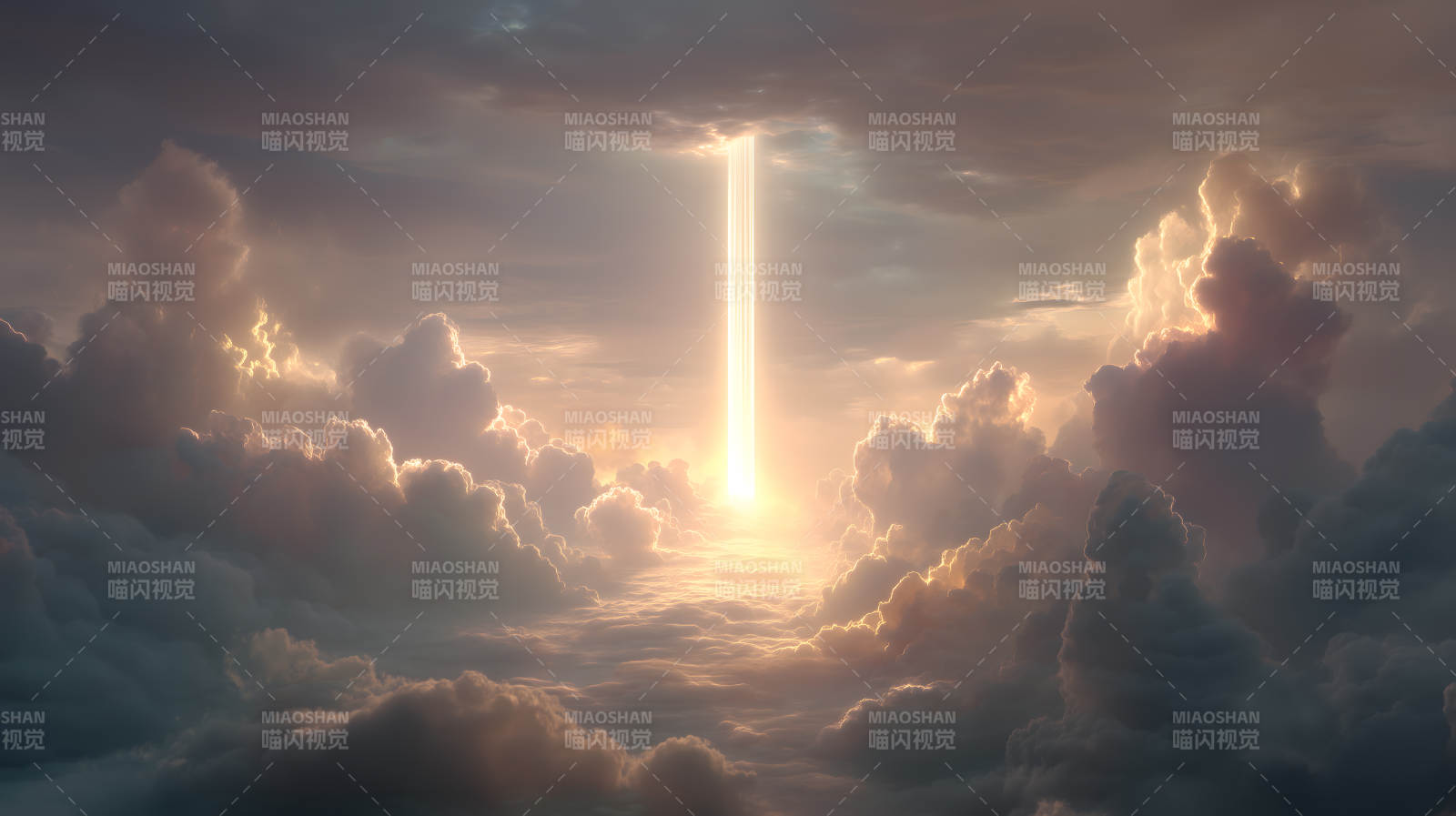 天堂之光云海景象-圖片