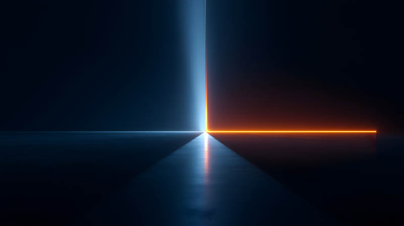 光線交匯抽象空間-圖片