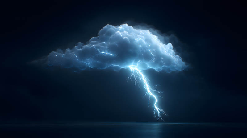 雷雨云电光闪烁-图片