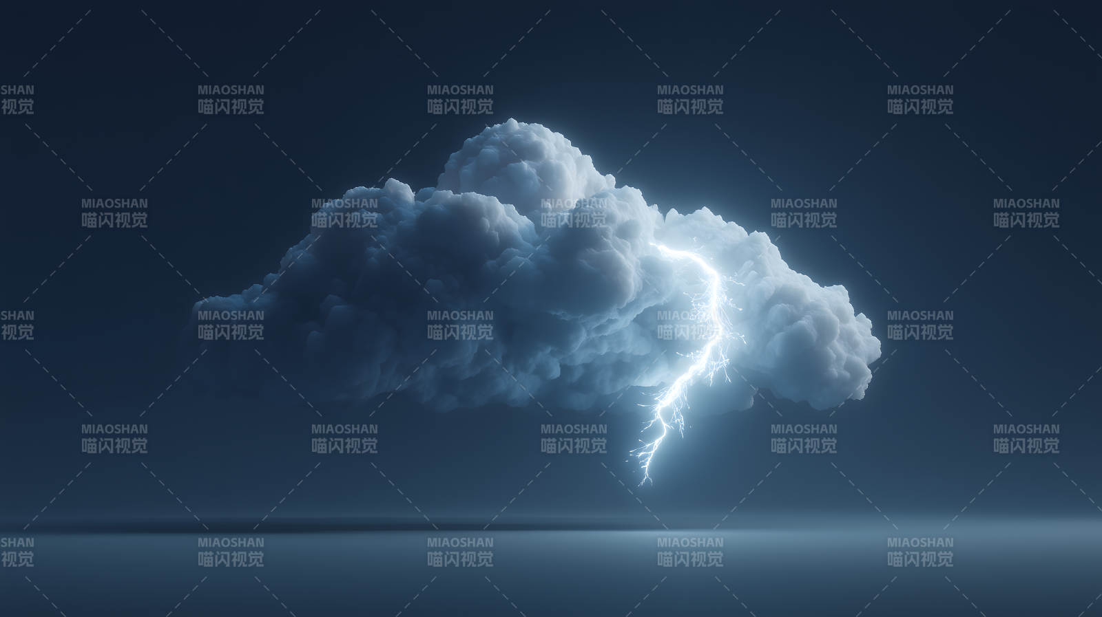 雷电乌云闪耀夜空图片