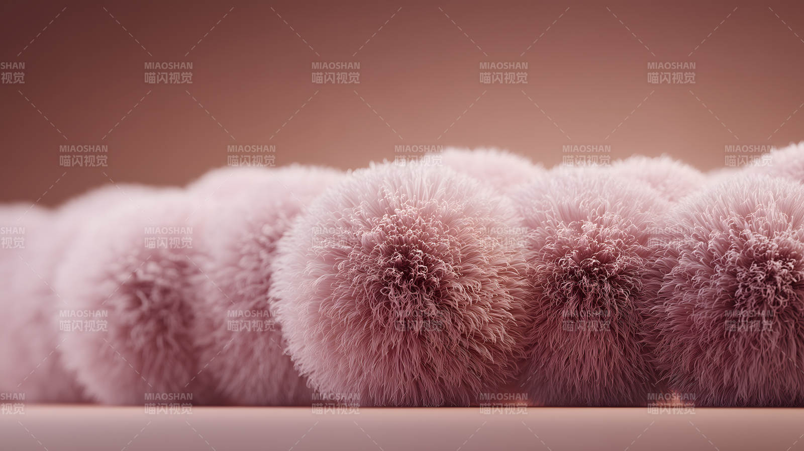 粉色毛球特寫-圖片