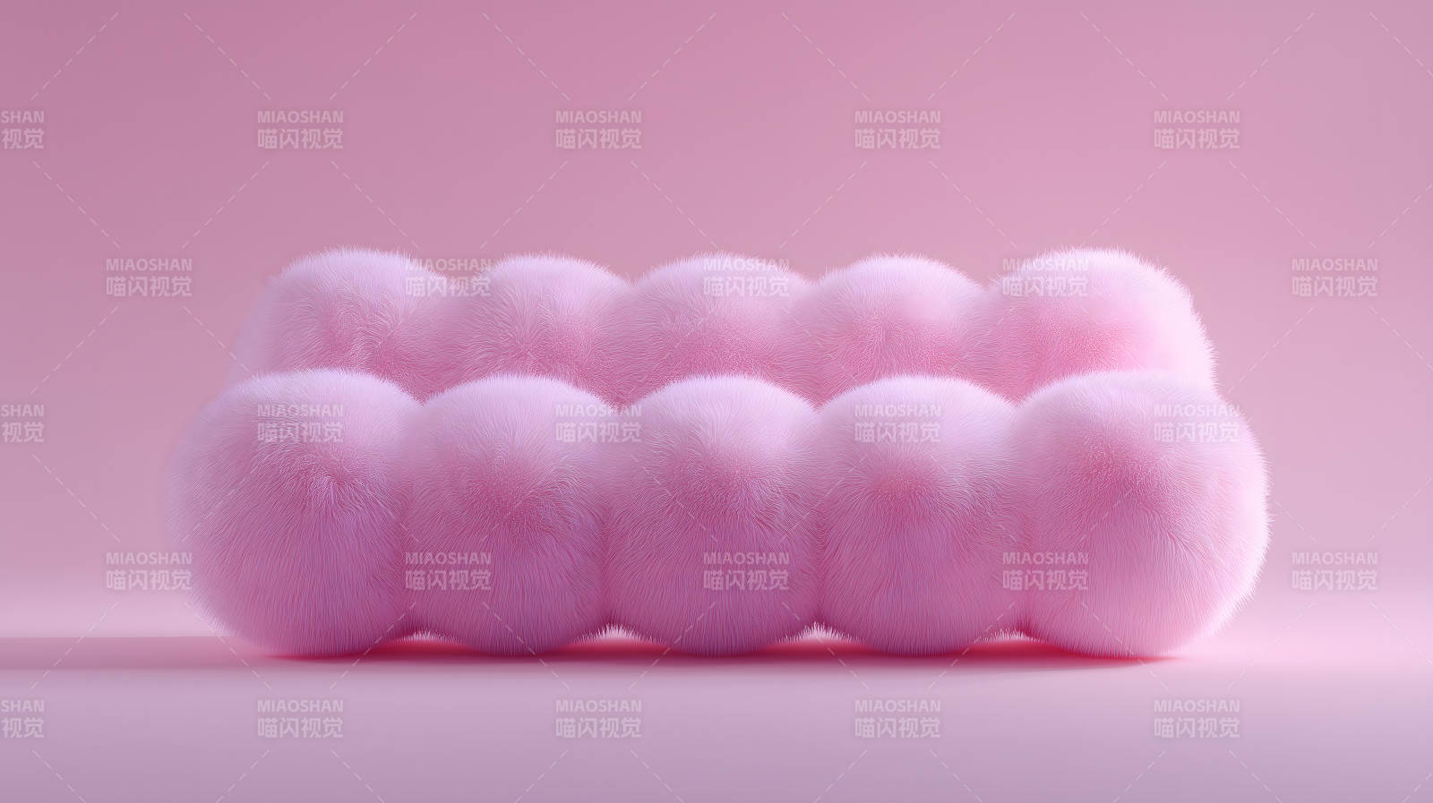 粉色毛球堆疊圖片