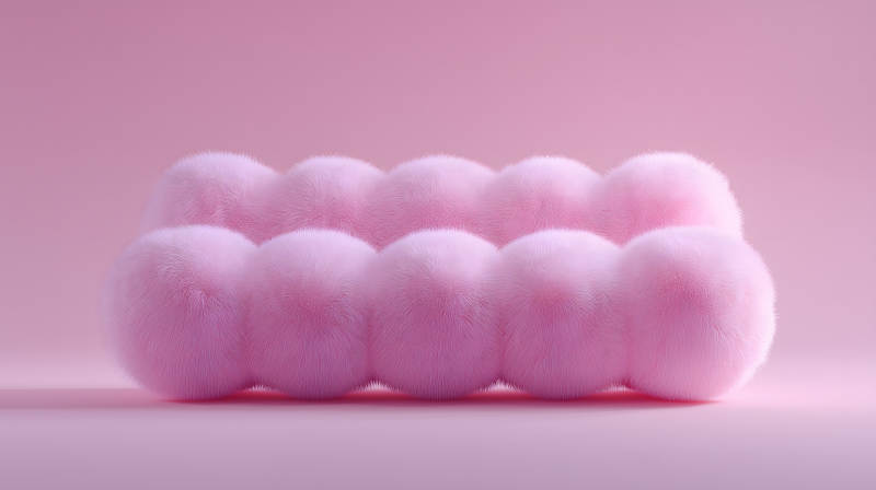 粉色毛球堆疊-圖片