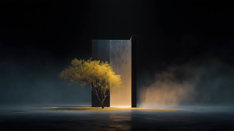 神秘空間金葉樹-圖片