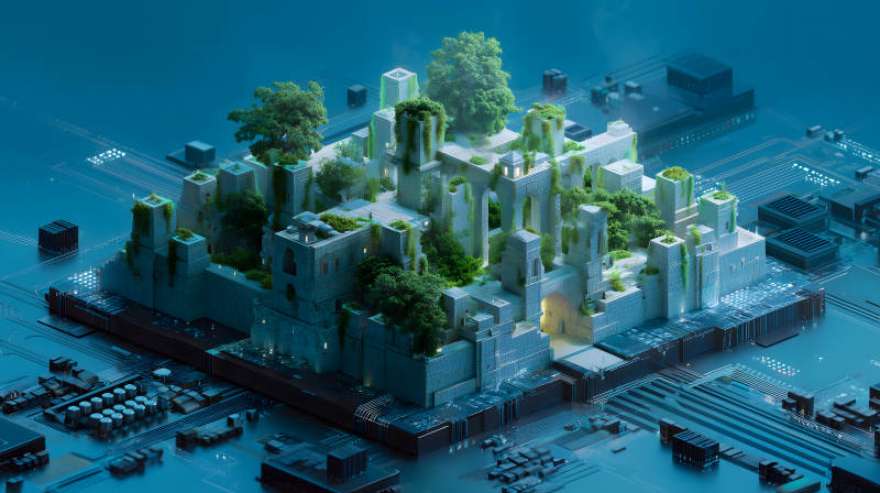 數字城市中的自然生長-圖片