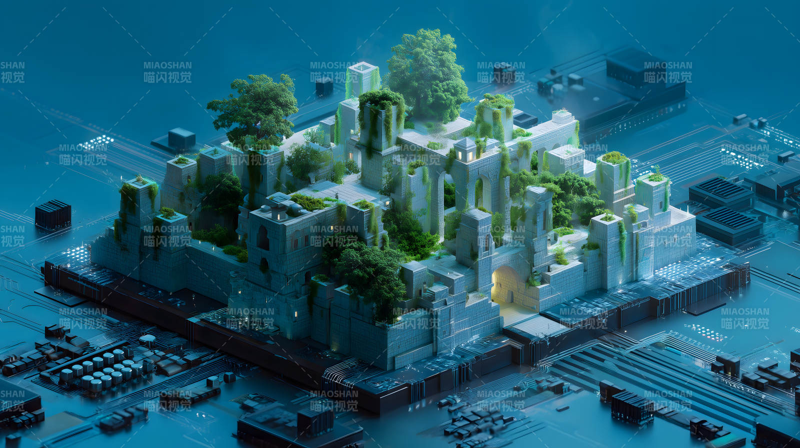 數(shù)字城市中的自然生長-圖片