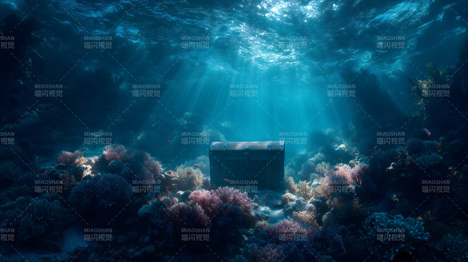 海底寶藏沉箱光線-圖片