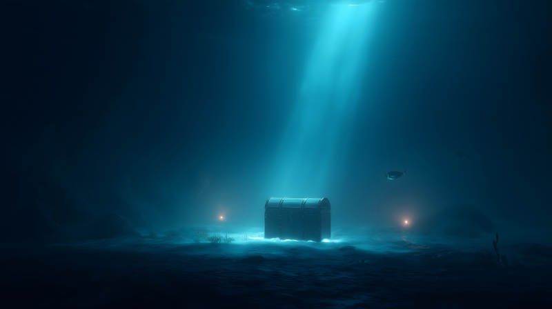 海底宝藏探秘景象-图片