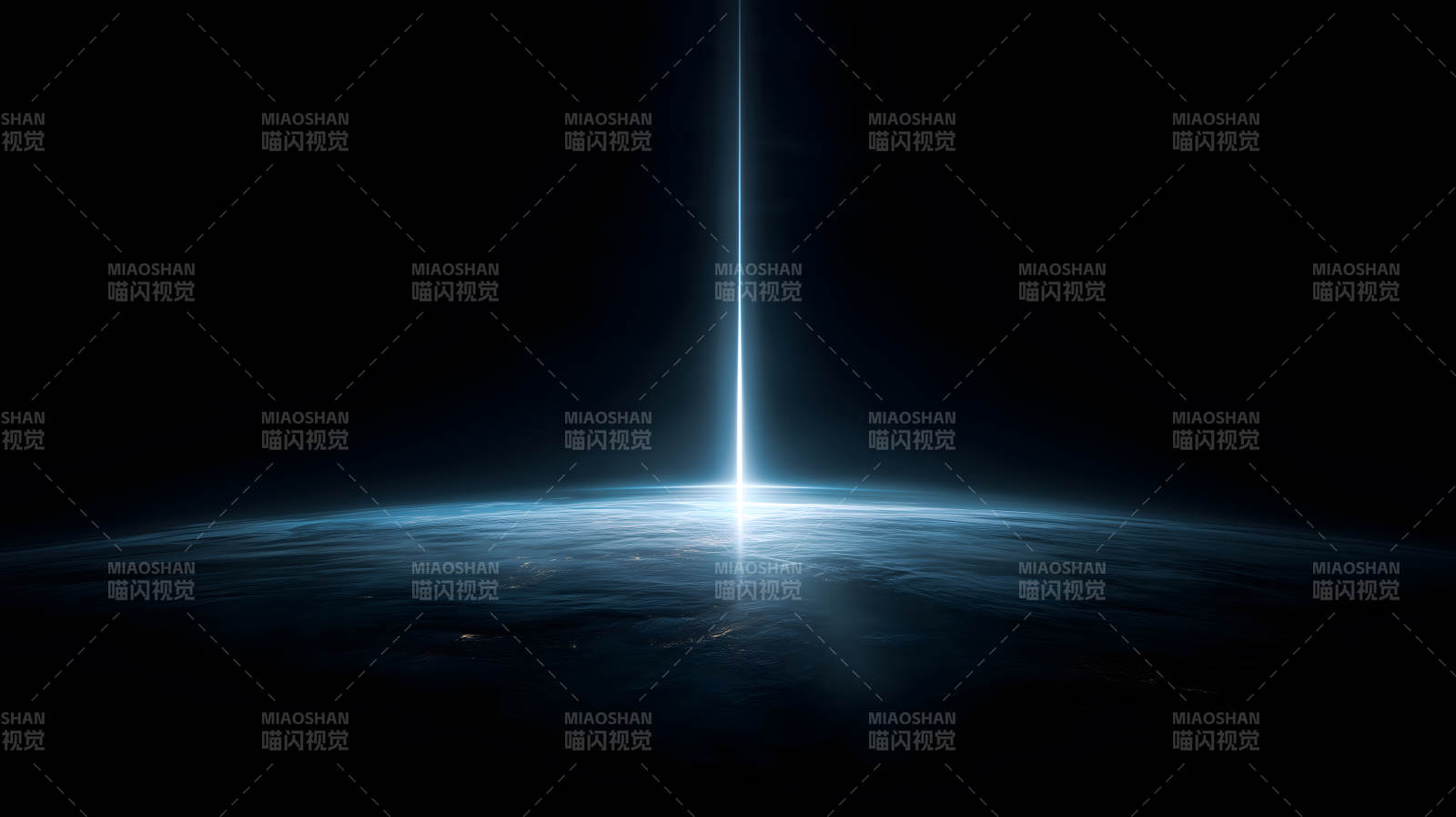 光柱穿透地球大气层-图片