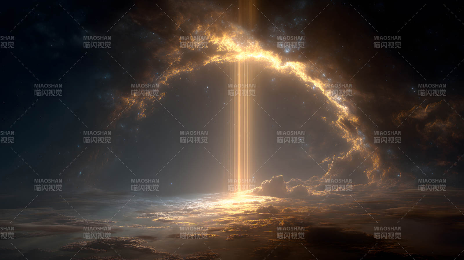 光芒穿透云层-图片