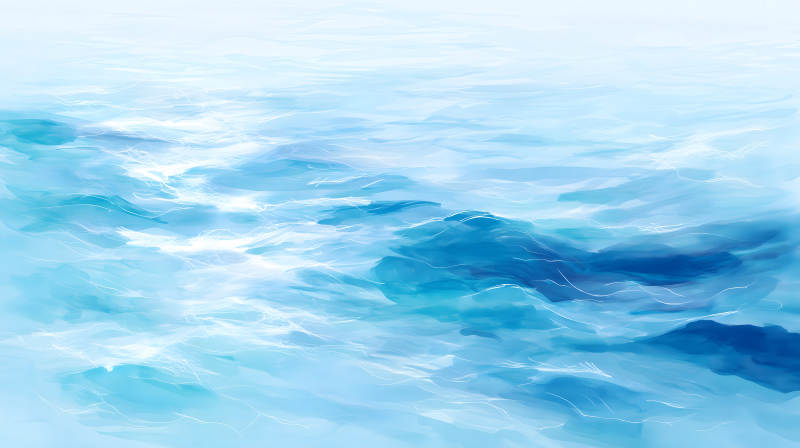 藍色的水面波光粼粼-圖片