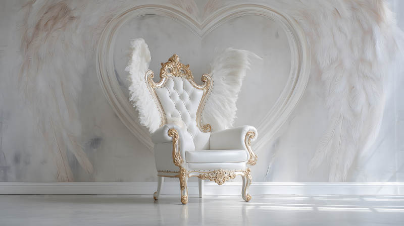 華麗天使椅夢幻場景-圖片