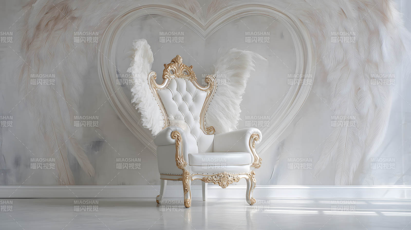 華麗天使椅夢幻場景-圖片