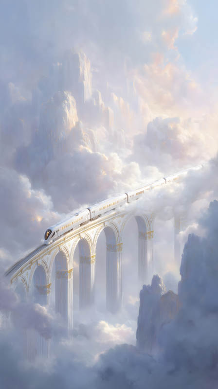 云中列車跨橋-圖片
