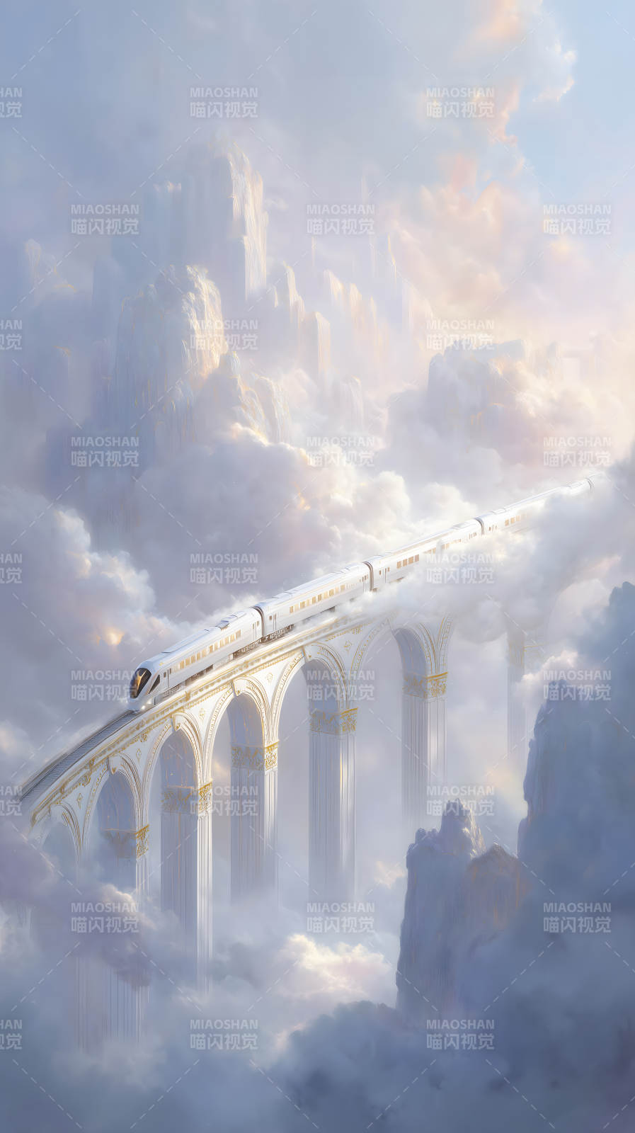 云中列車跨橋-圖片