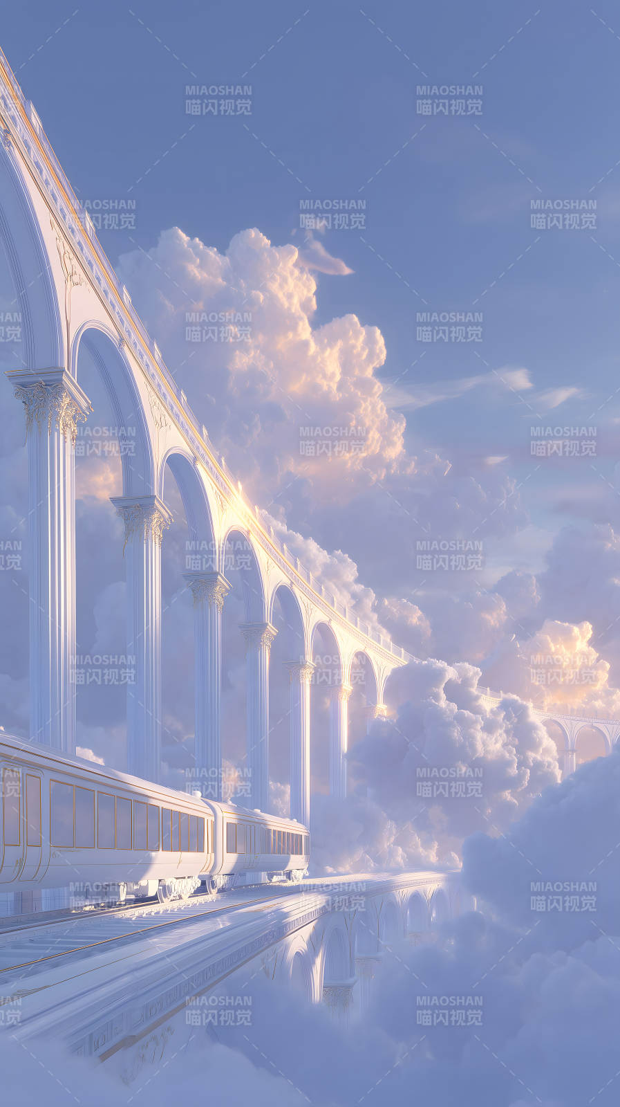 天堂列车穿梭云海-图片