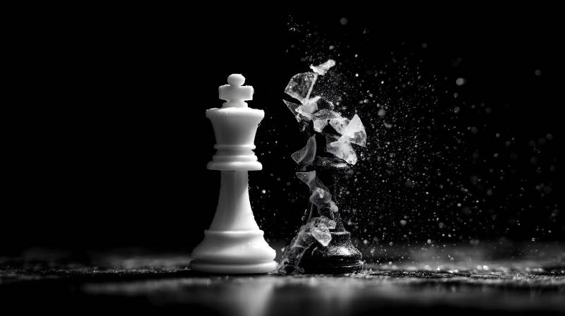 象棋對抗勝負定格-圖片