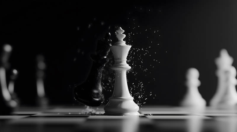 黑白棋局勝負瞬間-圖片