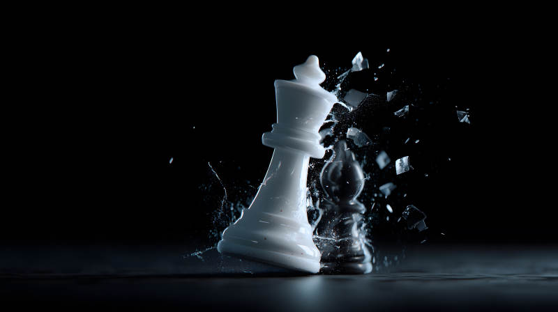 破碎的國王與棋子-圖片