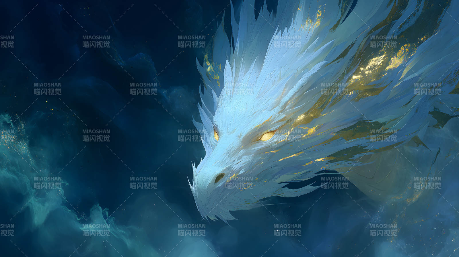 冰霜巨龙深邃星空-图片