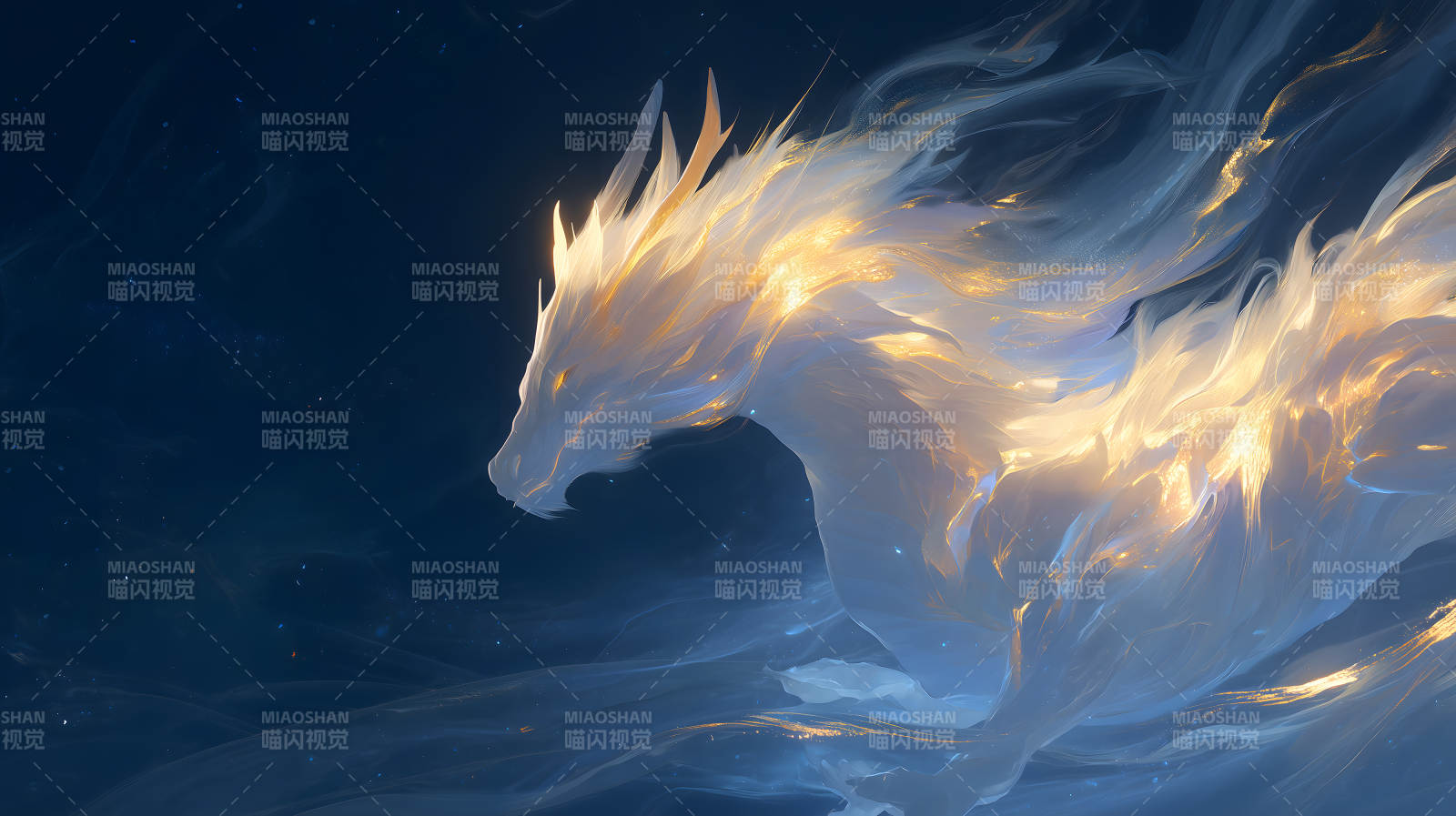 光辉巨龙翱翔天际-图片