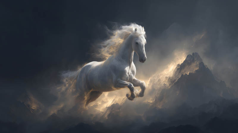 白马腾云驾雾-图片