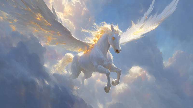 飞马翱翔云端-图片