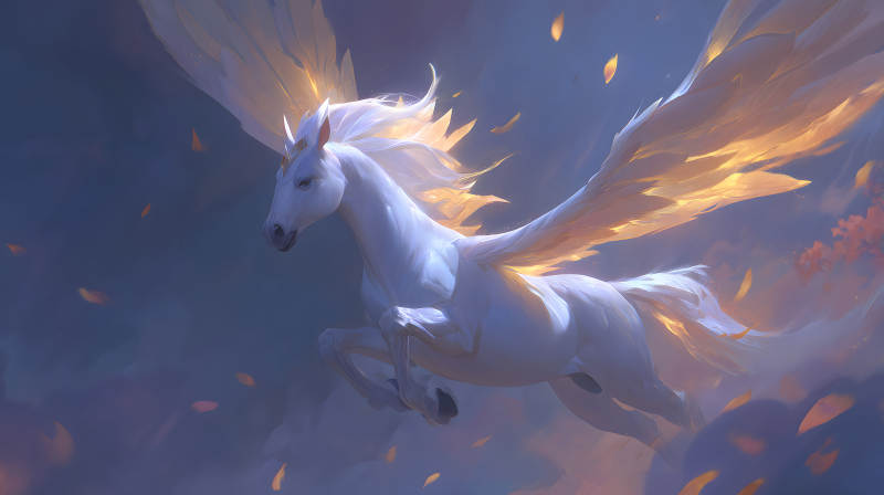 飞马在空中飞翔-图片