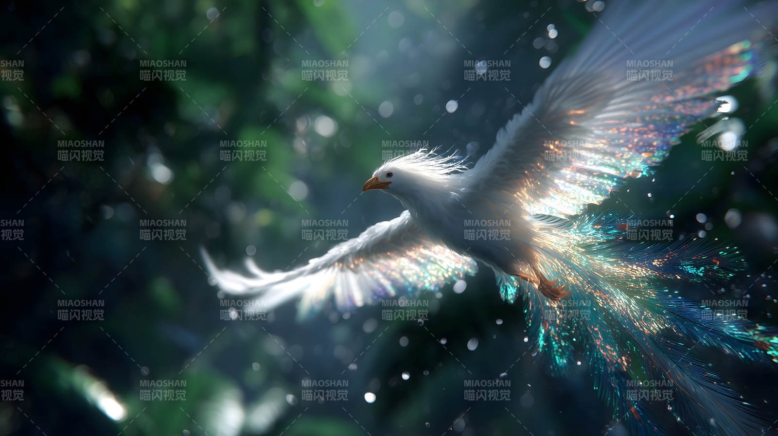 圣洁羽翼林间翱翔-图片