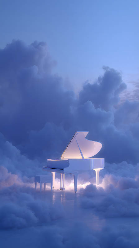 云中鋼琴的夢幻-圖片