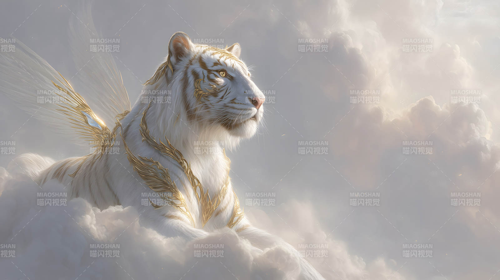 云端飛虎神獸圖-圖片