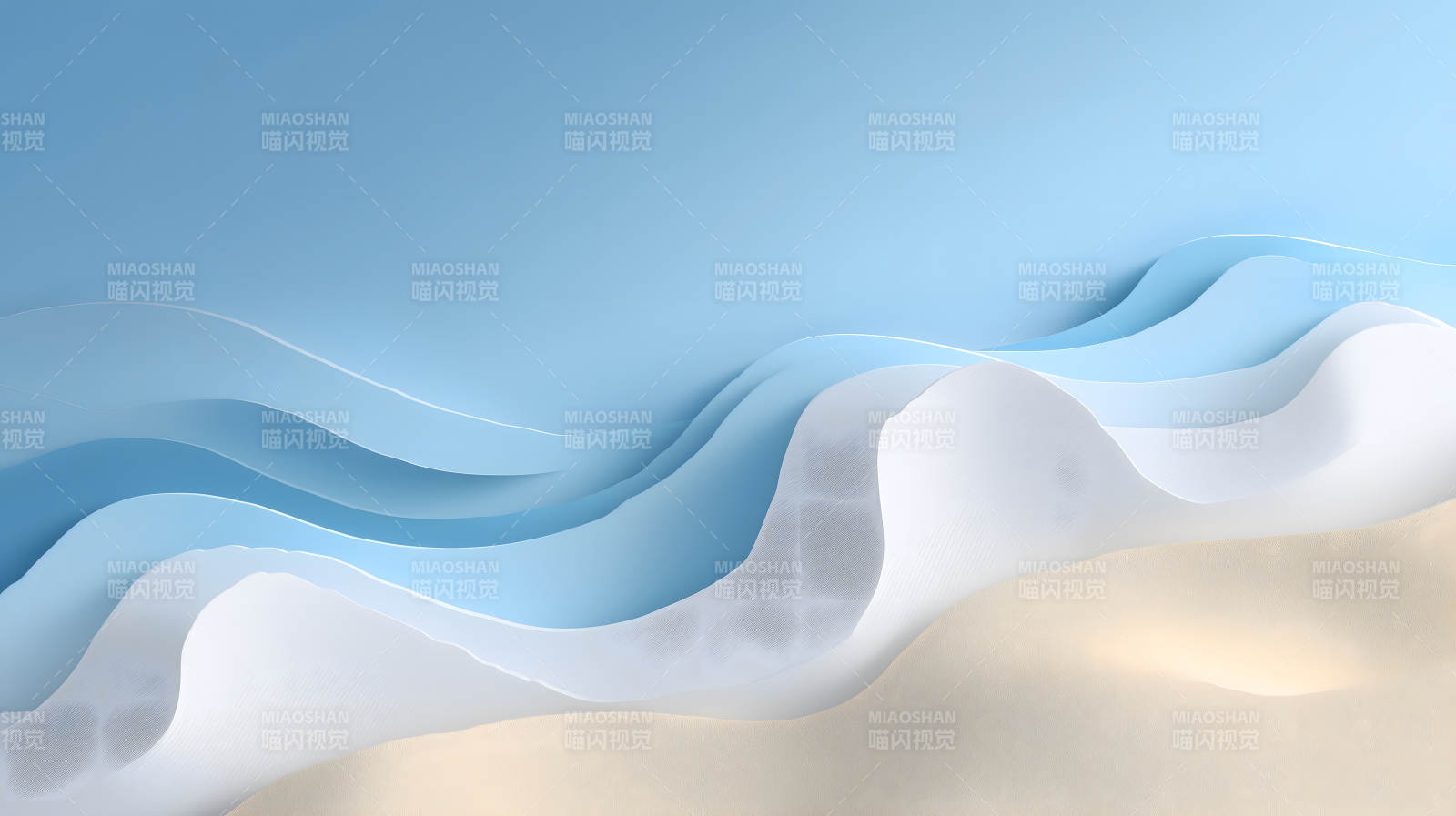 海浪沙滩抽象风格-图片