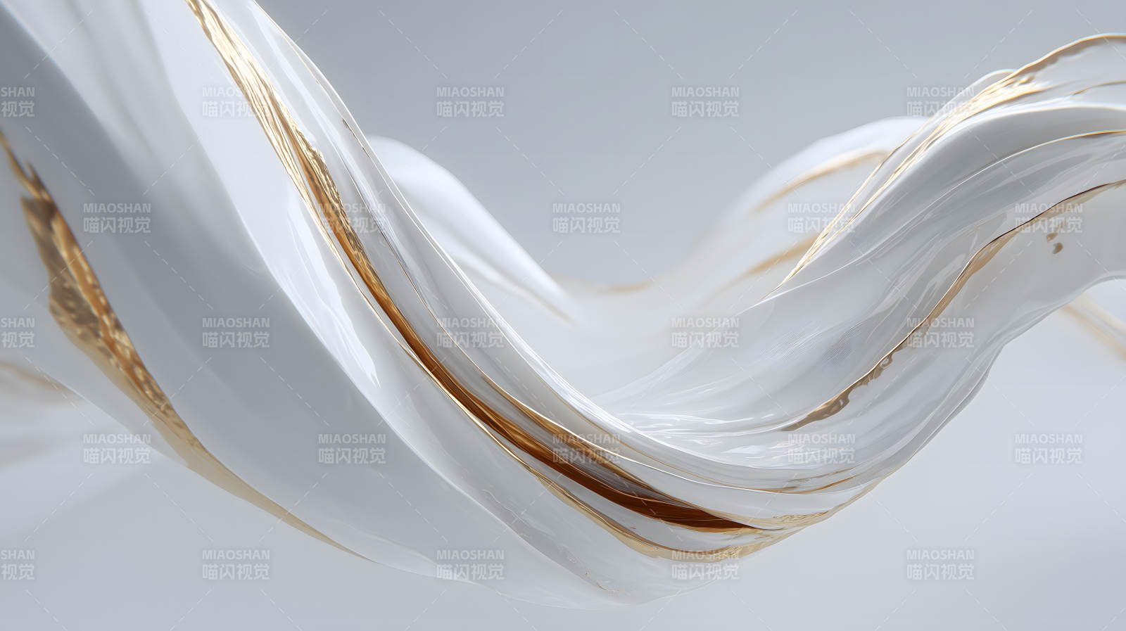 金色线条的纯白绸缎图片