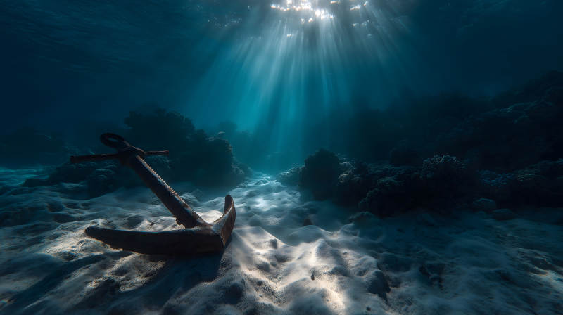 海底錨光透視-圖片