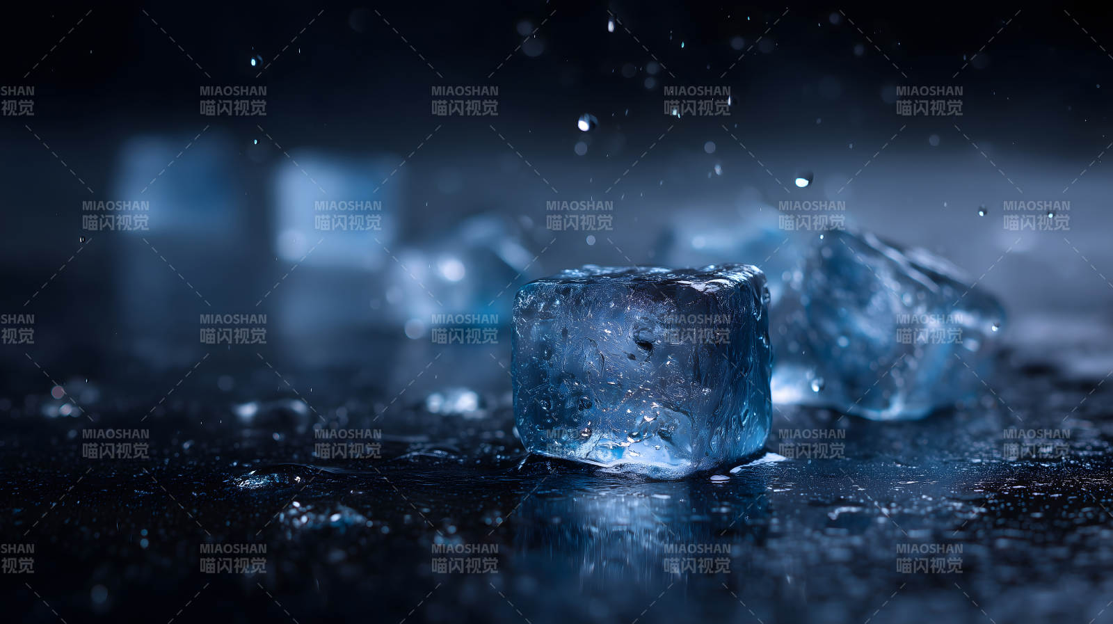 冰塊水滴特寫-圖片